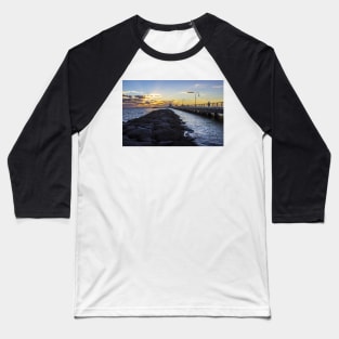 StKilda Breakwater and Pier, StKilda, Victoria, Australia. Baseball T-Shirt